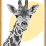 Cuadro Jirafa en amarillo
