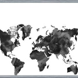 Cuadro Black and white world map