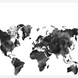 Cuadro Black and white world map