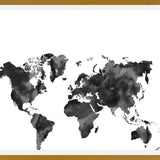 Cuadro Black and white world map
