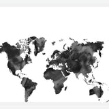 Cuadro Black and white world map