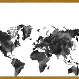 Cuadro Black and white world map