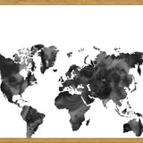 Cuadro Black and white world map
