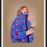 Cuadro Mujer Lluvia Florida