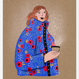 Cuadro Mujer Lluvia Florida