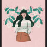 Cuadro Mujer Florecida