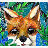 Cuadro Zorrito en la maleza