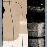Cuadro Abstracto Beige Blanco y Negro II