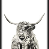 Cuadro Highland cow watercolor