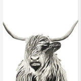 Cuadro Highland cow watercolor