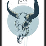 Cuadro Bull skull