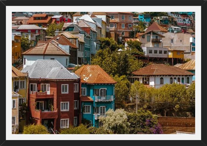Cuadro cerros de valparaíso