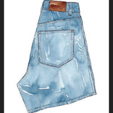 Cuadro Blue Denim Jean Shorts