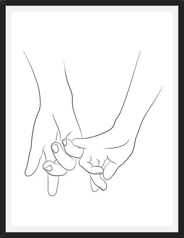 Cuadro Hands series - Pinky promise