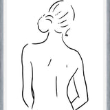 Cuadro Female body sketch 4 - Black and white