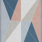 Cuadro Geométrico Elegante - Azul y Rosa
