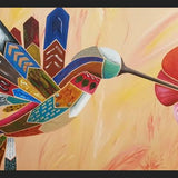 Cuadro El colibrí y la flor 2