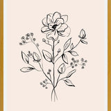 Cuadro Floral Bouquet Drawing