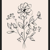 Cuadro Floral Bouquet Drawing