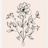 Cuadro Floral Bouquet Drawing