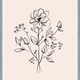 Cuadro Floral Bouquet Drawing