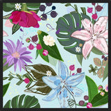 Cuadro Lily, Rose and Bud. Vibrant Pattern