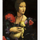 Cuadro La dama, el armiño y las flores