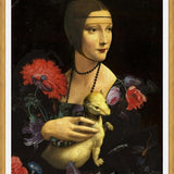 Cuadro La dama, el armiño y las flores