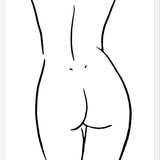Cuadro Female body sketch 5 - Black and white