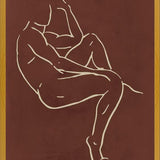 Cuadro Male body sketch - Chocolate