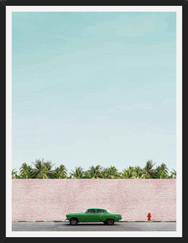 Cuadro El auto verde y el grifo rojo