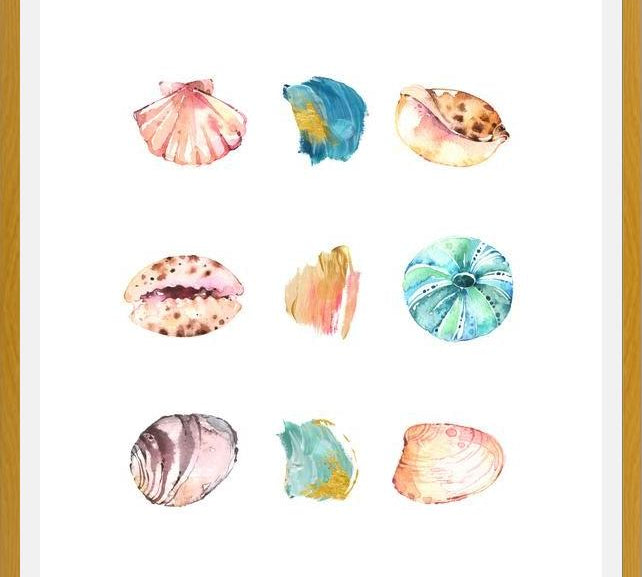 Cuadro Sea And Brush Strokes