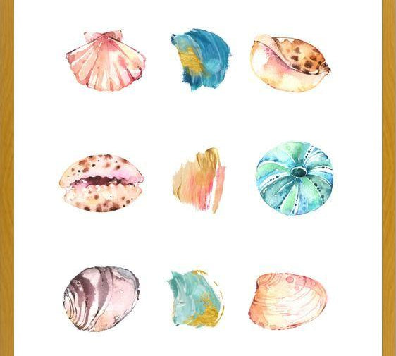 Cuadro Sea And Brush Strokes