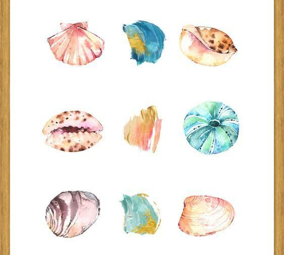 Cuadro Sea And Brush Strokes