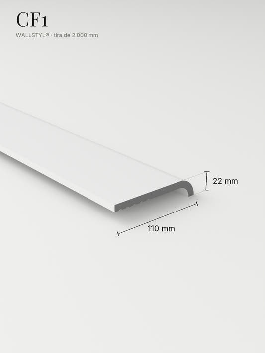 Guardapolvo CF1 con sus medidas: 110 mm de alto y 22 mm de saliente