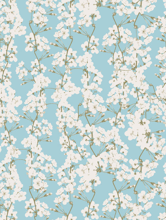 Mantel de hule Apple Flowers, detalle del diseño