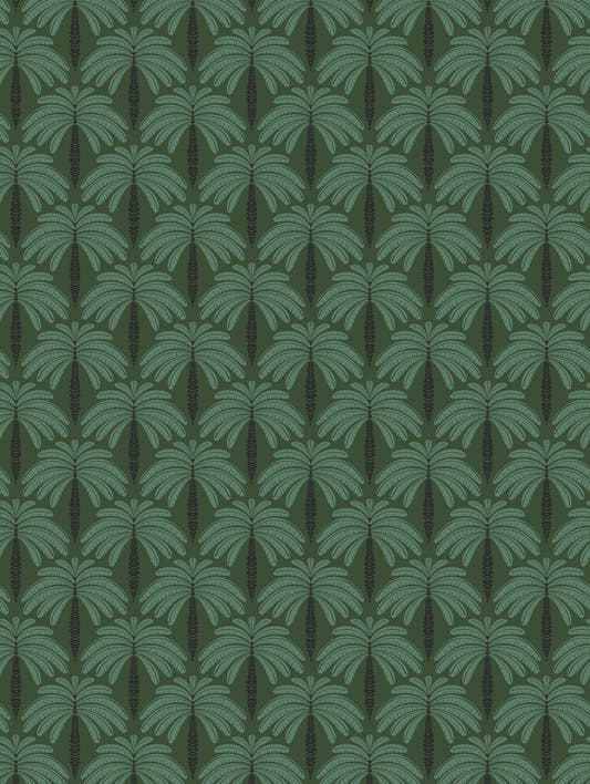 Mantel de hule Casa Palma Verde, detalle del diseño