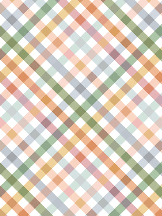 Mantel de hule Gingham, detalle del diseño