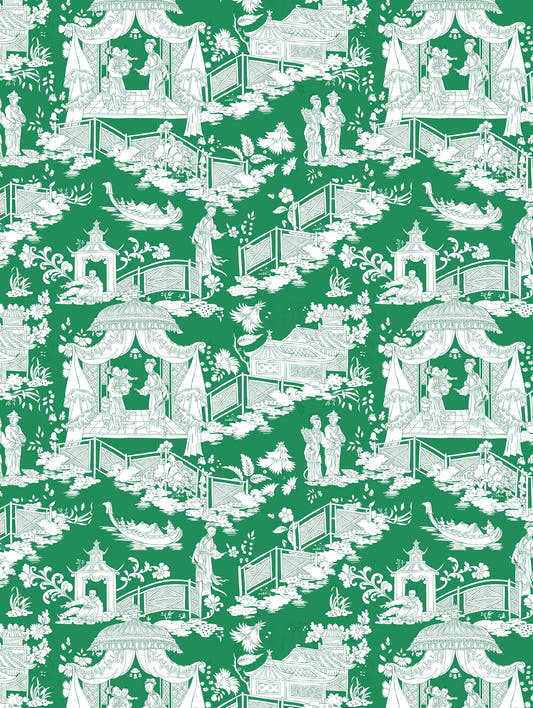 Mantel de hule Mulan Verde, detalle del diseño