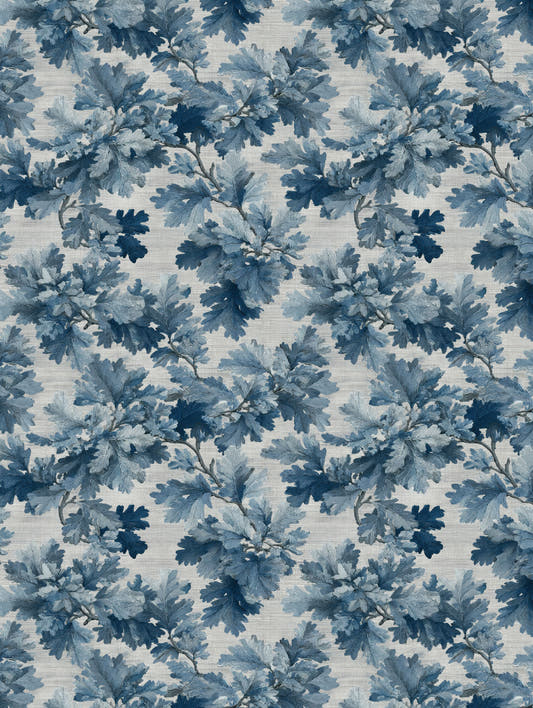Mantel de hule Oak Blue, detalle del diseño