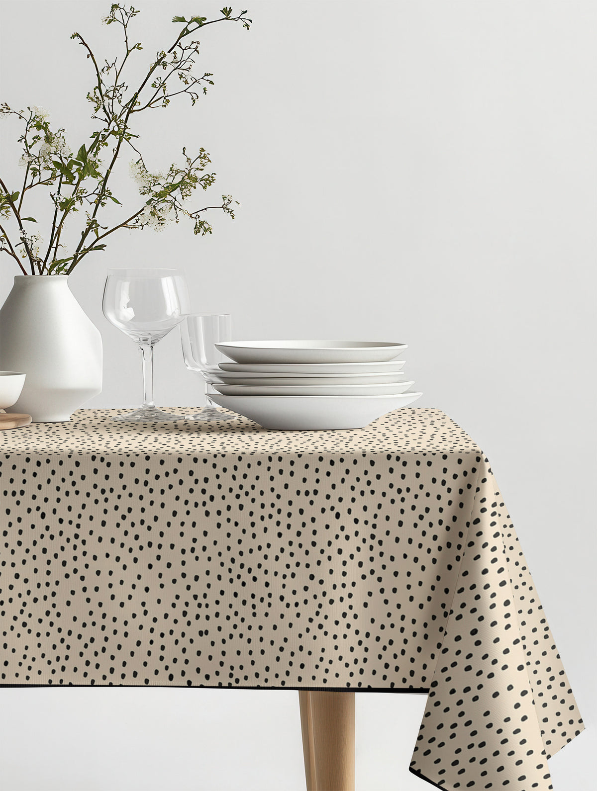 Mantel de hule Puntos sobre una mesa