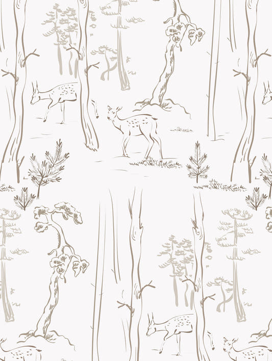 Mantel de hule Sweet Deer and Forest, detalle del diseño