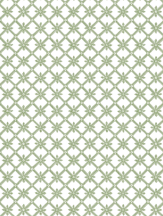 Mantel de hule Trellis, detalle del diseño