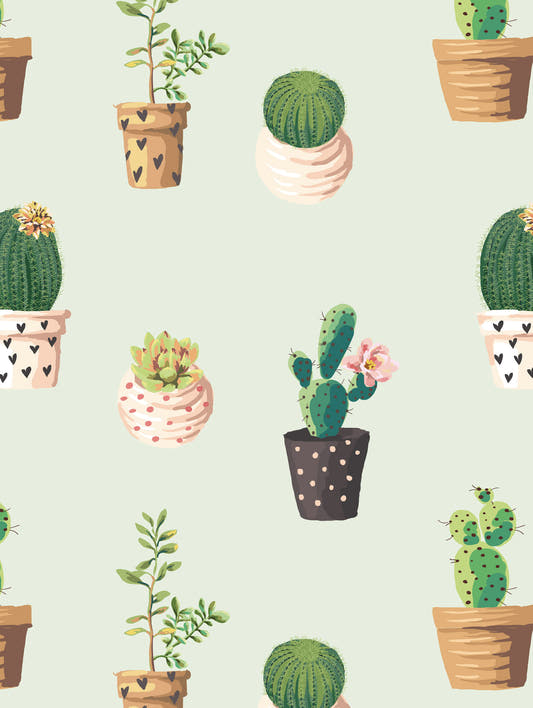 Mantel de hule Cactus Love 02, detalle del diseño