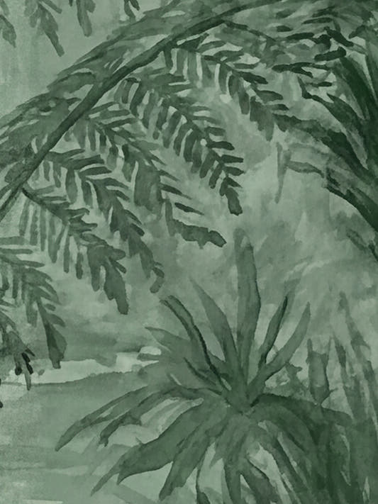 Papel Mural Rainforest, detalle de cerca del diseño
