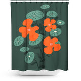 Cortina de Baño Flowers In Green