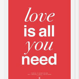 Cuadro THE BEATLES - LOVE IS ALL YOU NEED tulip