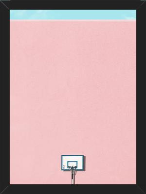 Cuadro Basquet rosado