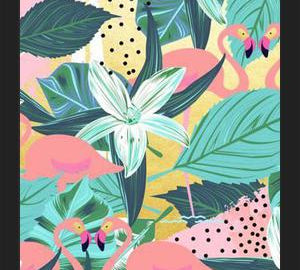 Cuadro Flamingo Tropical