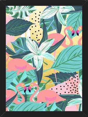 Cuadro Flamingo Tropical